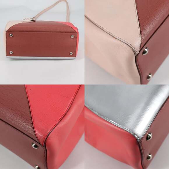 FENDI Petite 2jours Hand Bag Leather Beige Silver - Picture 11 of 14